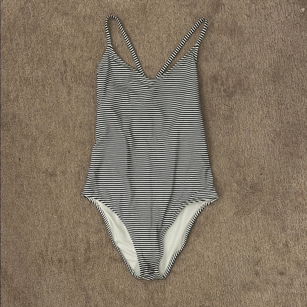 Striped One Piece Swimsuit